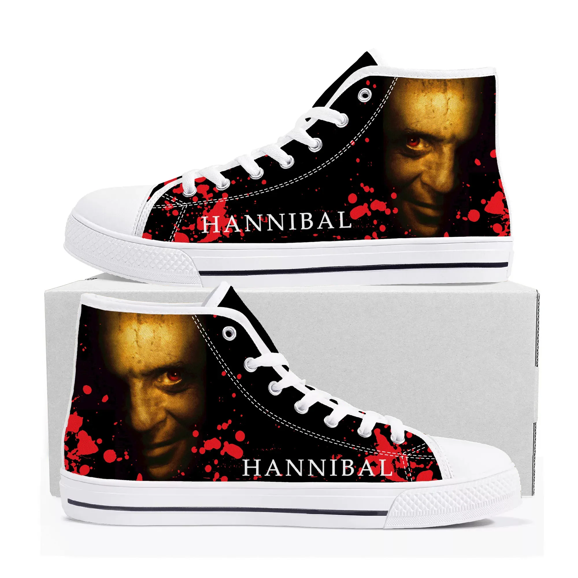 Hannibal Movie High Top Sneakers Mens Womens Teenager Anthony Hopkins Canvas Sneaker couple Casual Shoe Customize Shoes
