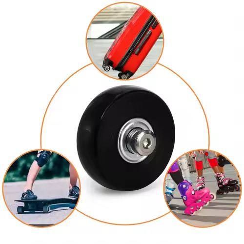 Silent Suitcase Wheels Rubber Trolley Luggage Casters High-Quality Durable Travel Bag Wheel Repair Accessories for Quiet Rolling - Image 5