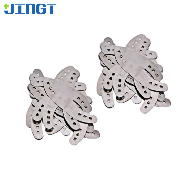 

JINGT 40PCS Dental Molding Sheets Orthodontic Tablets Stainless Steel Forming for Fillings Shapes Orthodontic Tools