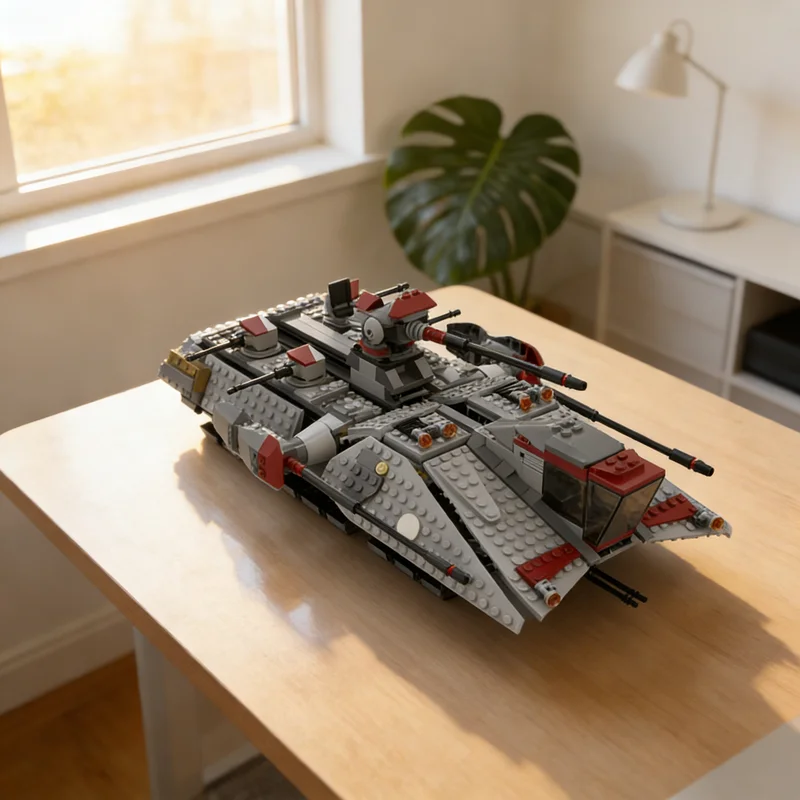 1012pcs MOC UT Unstable Terrain Armored Artillery Star Battle Model Building Blocks Desk Ornament, Home Decor Display Model Gift