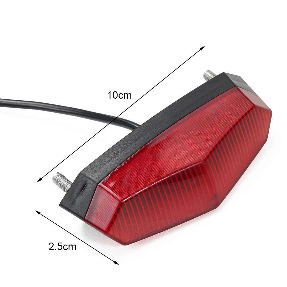 Luces LED traseras de advertencia de seguridad para e-scooter, accesorios para bicicleta eléctrica, 24-60V, 4 tornillos