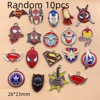 10pcs Cartoon Charm Jewelry Accessories Enamel Necklace Earring Pendant Diy Making Craft Supplies Alloy Metal Gold Plated