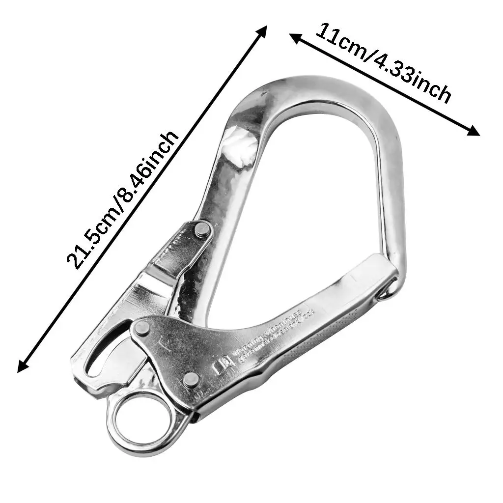 Climber Equipment Safety Snap Hook Heavy Duty Alloy Steel Carabiner for Mountaineering Rappelling Rescue High Work