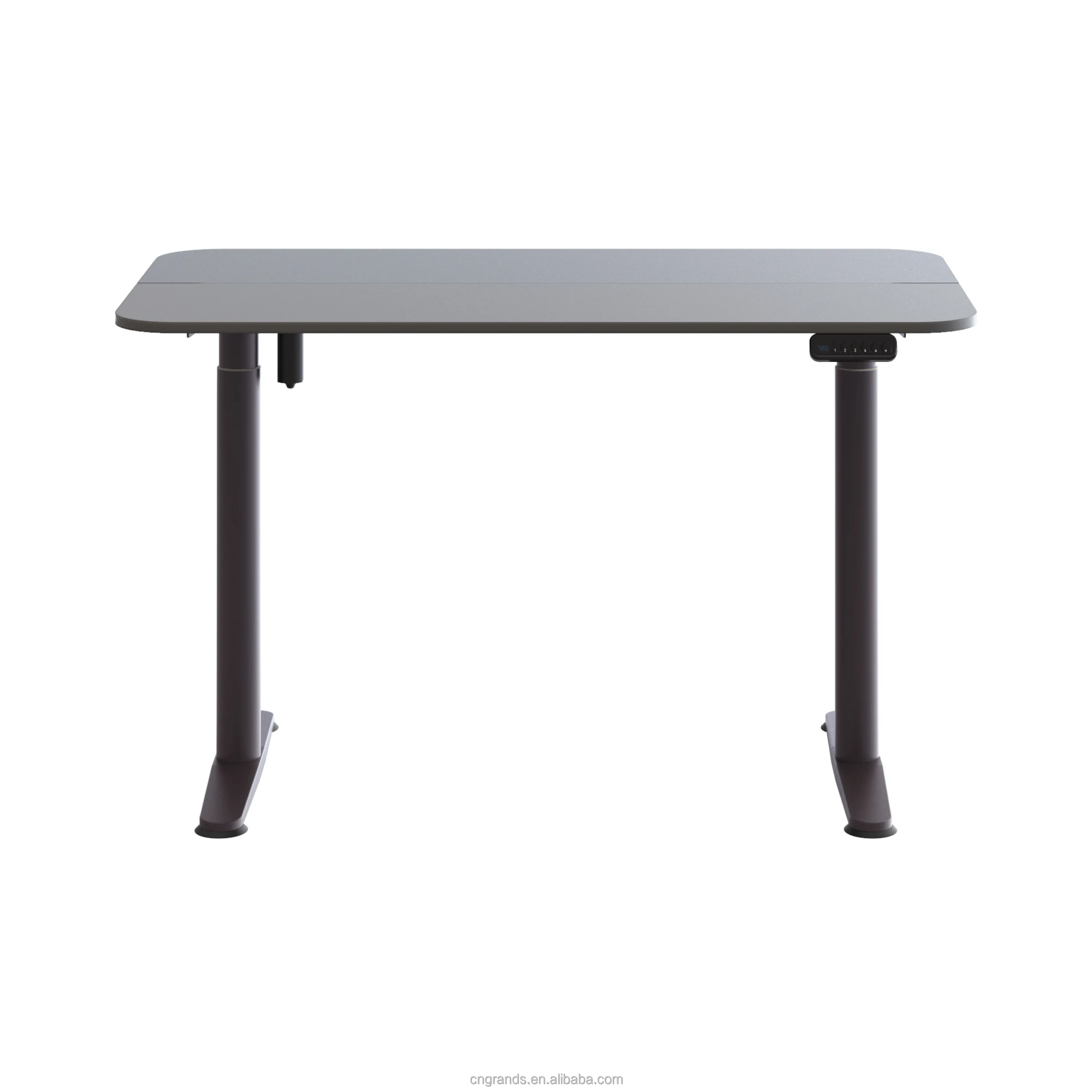 Minimalist Gray Electric Height Adjustable Desk Modern Ergonomic Metal Gaming Working Computer Table Home Office Furniture