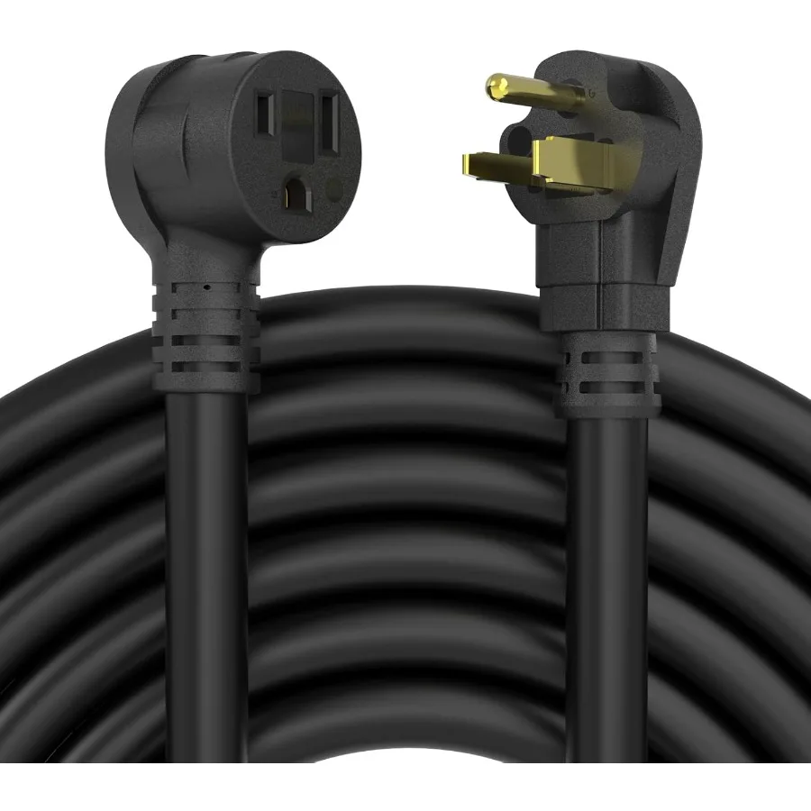 25ft 250 Volt 6 AWG Heavy Duty Welder Extension Cord with NEMA 650P to 650R Connectors for Industrial Welding Applications Dura