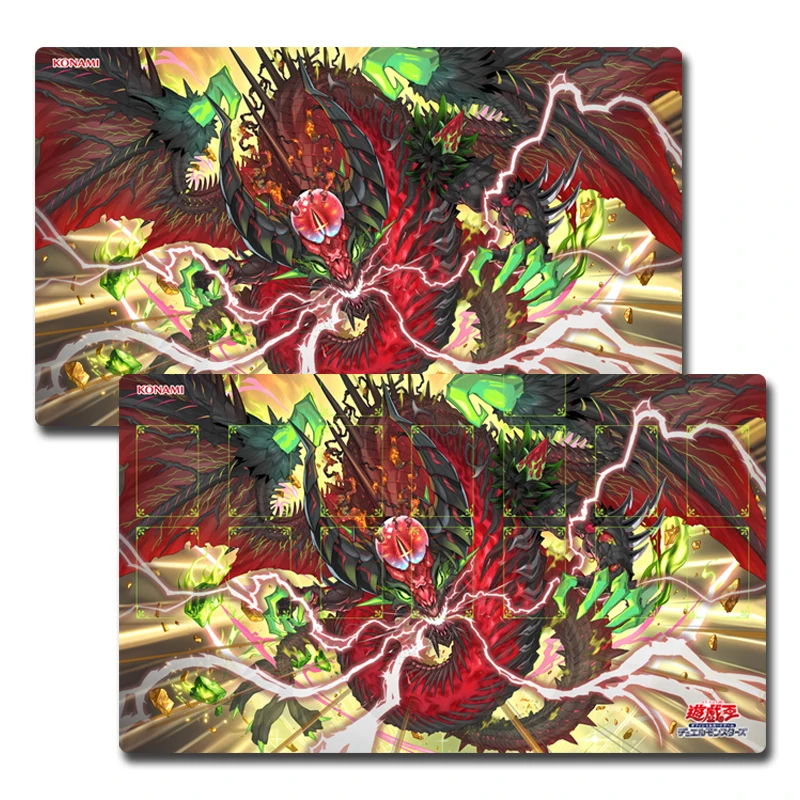 Yu-Gi-Oh! TCG Playmat Snake-Eyes Vengeance Dragon Custom Anime Gaming Game Mat