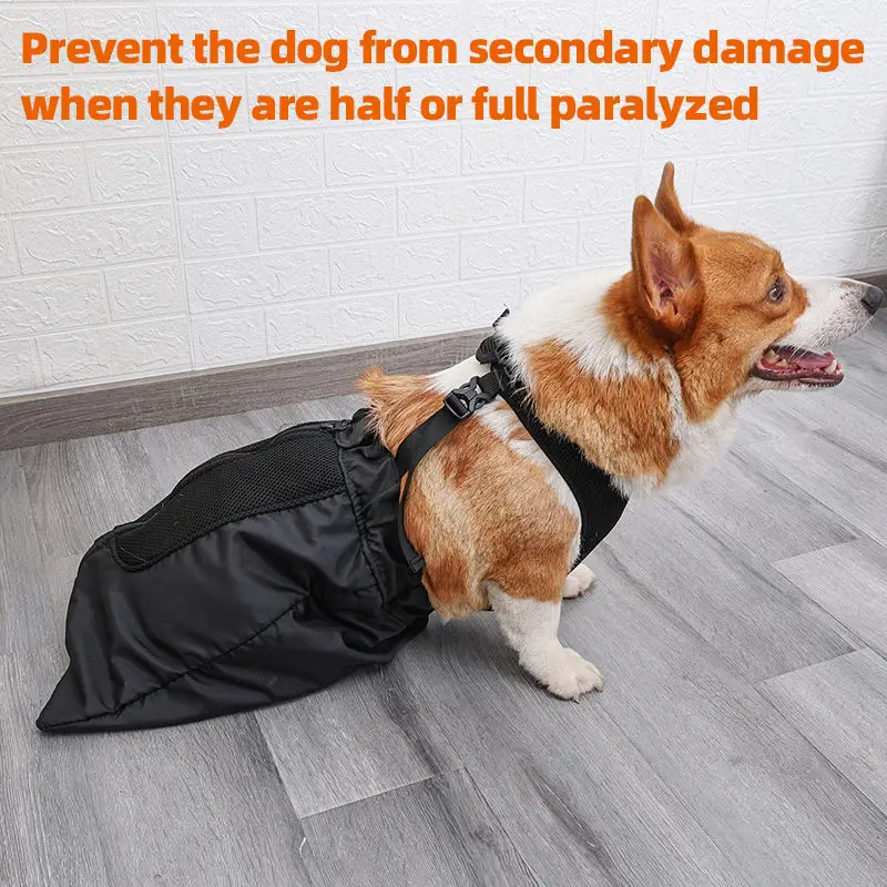 Indoor Paralyzed Dogs Cats Recovery Carrier Bag Help to Protect Pet Chest and Limbs Disabled Dog Protect Drag Bag