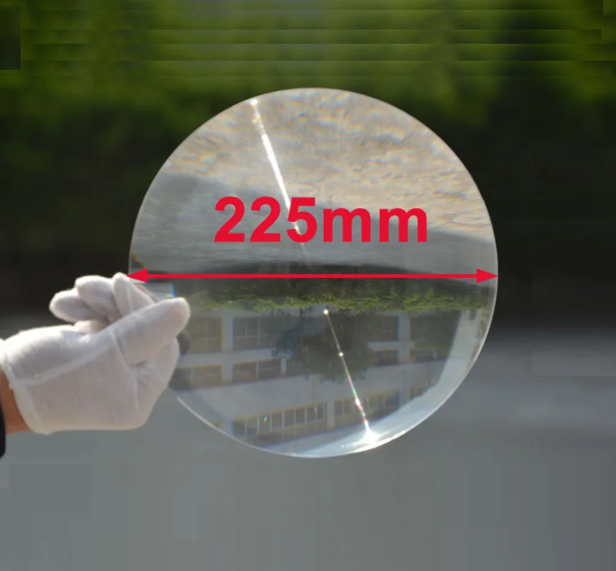 

225mm Fresnel Lens Round Condenser Threaded Lenses DIY Magnifier Projector Lamp LED Light PMMAM agnifying Solar Concentrator