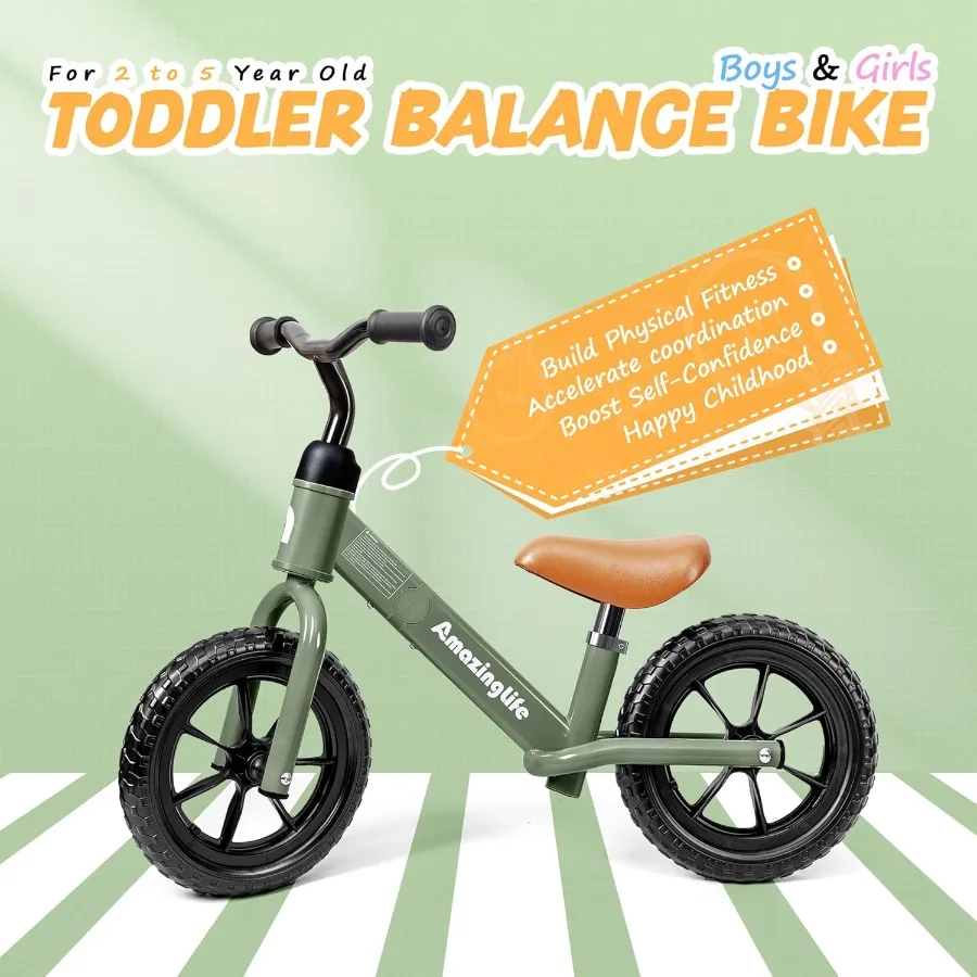 Balance Bike 3 Year Old Toddler Balance Bike for 2 to 5 Year Old Bike with No Pedals for Toddlers Adjustable Seat and Handle 13