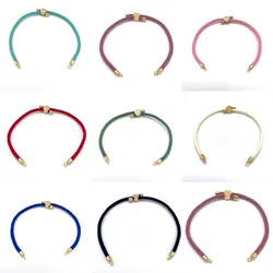 10Pcs Nylon Cords Twisted Braided Adjustable With Brass Findings DIY Jewelry Slider Bracelet Making Accessories Wholesale