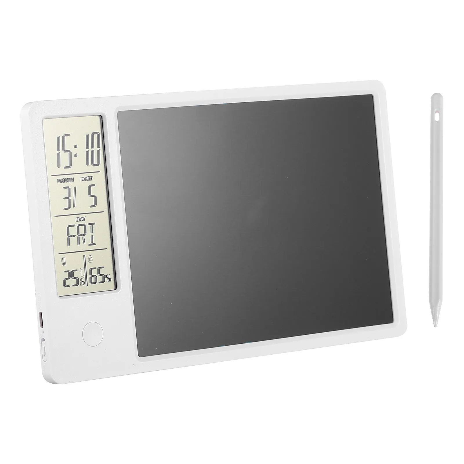 1Set Electronic Calendar LCD Writing Pad Eye Protection Screen Portable Desk Calendar Writing Board Temperature Humidity Monitor