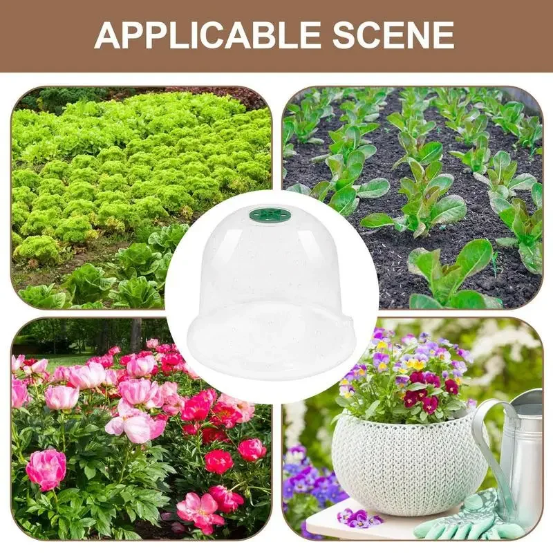 Humidity Domes For Plants 10PCS Propagation Dome Garden Cloche Adjustable Transparent Cloches For Plants Helps Plants Grow - view 3