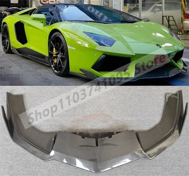 Real Carbon Fiber Front Bumper Splitters Cup Flaps Lid Spoiler Lip For Lamborghini Aventador LP700 LP720 RZ Style