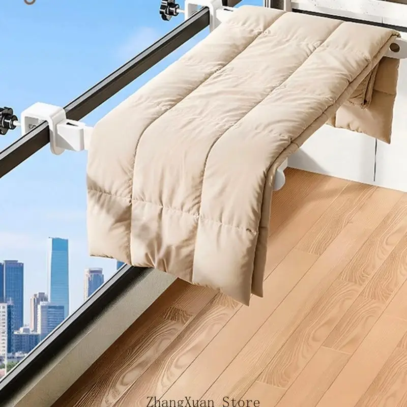 Platzsparender Wäscheständer für Balkon und Schlafsaal, 3 x – Detail 7