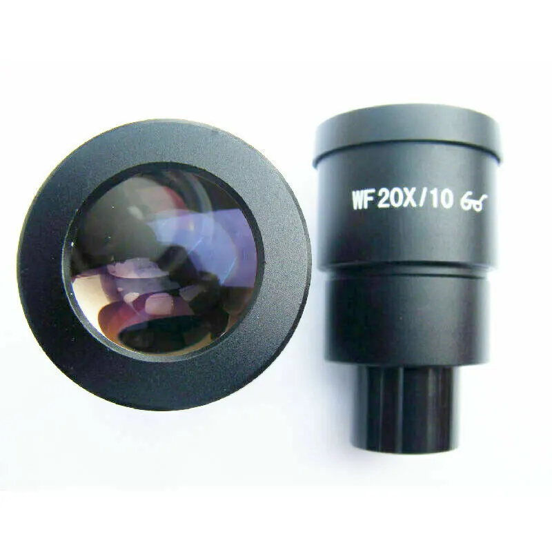 20X/10 Stereo Microscope Eyepiece WF20X Wide Field High Eye Point Optical Glass Lens 30mm Mounting Diameter