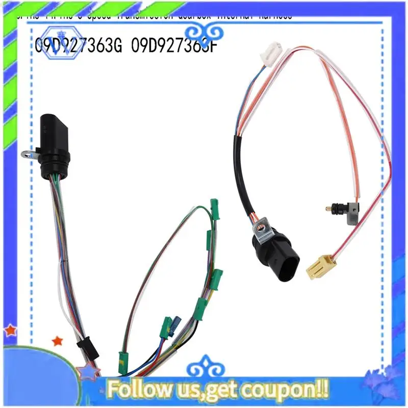 

M46K-2PCS 09D927363G 09D927363F 09D 6Pins 14Pins 6 Speed Transmission Gearbox Internal Harness For Q7 VW Touareg