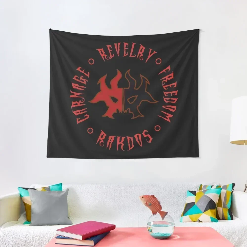 Rakdos Motto Tapestry Room Decor Korean Style Wall Mural Decoration For Bedroom Tapestry