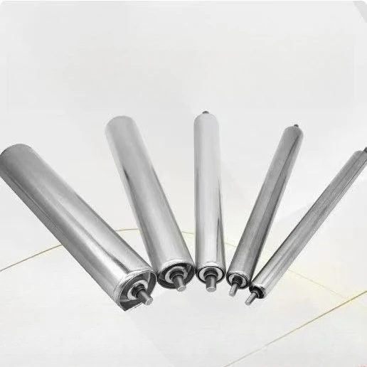 Stainless steel unpowered idler roller assembly line conveyor belt leader/follower moving roller roller light wear resistance