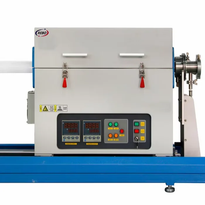 Single Zone CVD Sliding Tube Furnace Double Temperature Zone Vacuum Rotary Annealing Tube Furnace