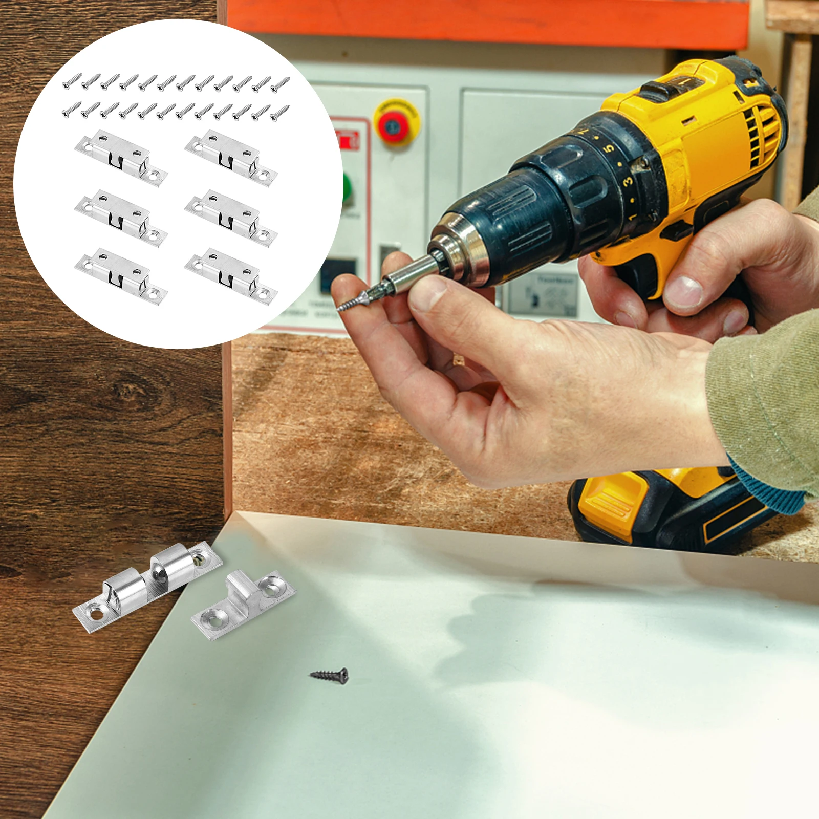 

6 Pcs Cabinet Door Lock Hardware Accessories Cabinets Copper Latches and Catches