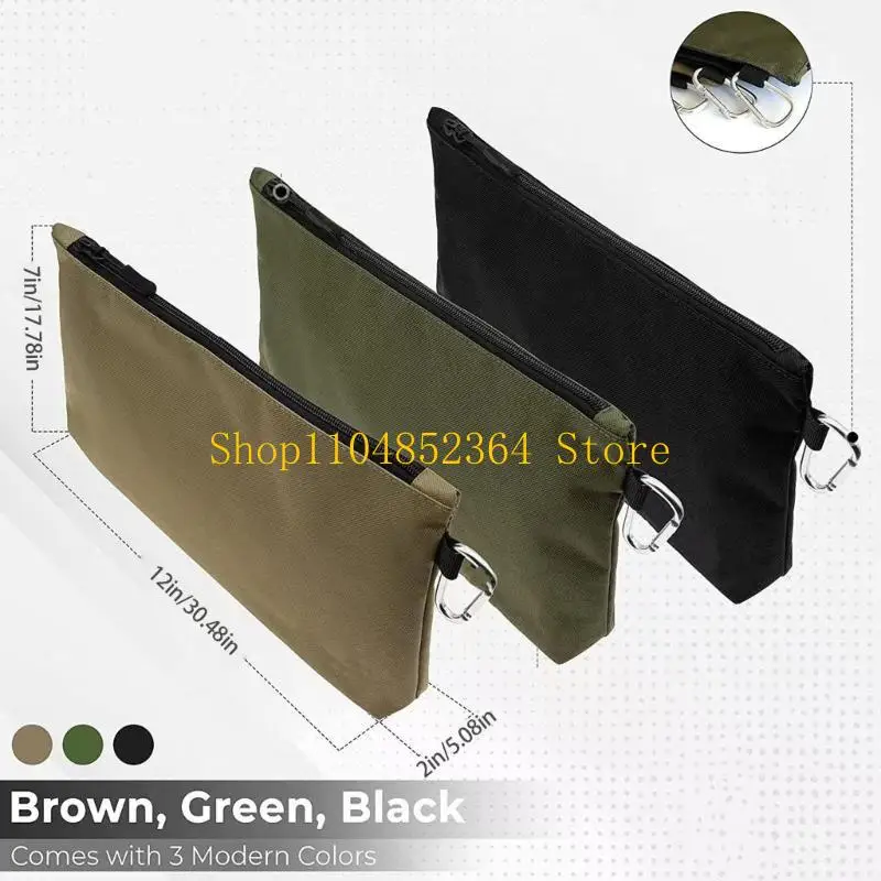 652f 3pcs Piccole tasto per utensili con sacchetti per utensili per utensili con cerniera Impianti per uomini Organizzatore