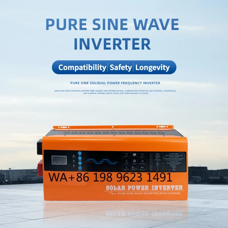 4-10KW Single Phase 110V 220V Off Grid Hybrid Solar Inverter Pure Sine Wave Home Residential PV Power Equipment