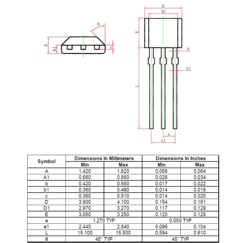 10PCS/LOT NEW HAL3144E AH3144E AH3144EUA-T A3144E OH44E Marking 44E 3144 TO-92S Unipolar Type Hall Sensor