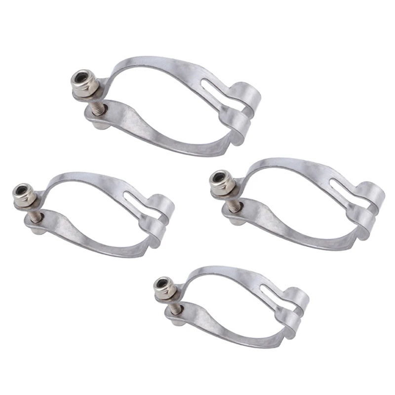 4 Size Stainless Steel Brake Line Clamp Cable Clip Pipe Buckle  Wire Fixed Ring Organization Clamped Bike Ring Cable Part