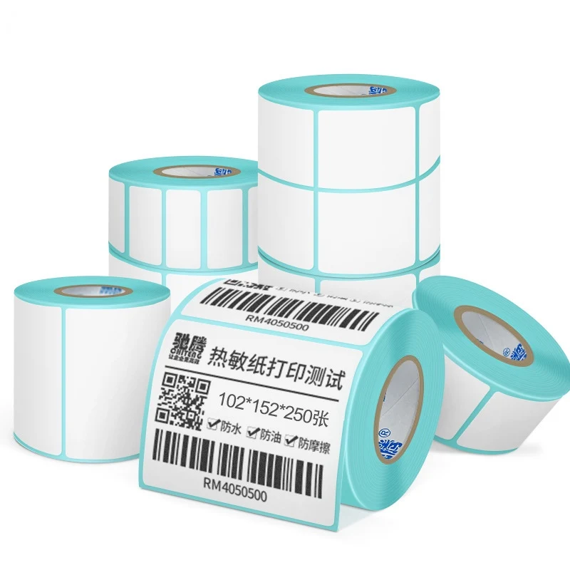 Direct Thermal Labels 700Pcs/Roll 50x30mm Self-Adhesive Address Shipping Thermal Stickers BPA&BPS Free Barcode Thermal Papers