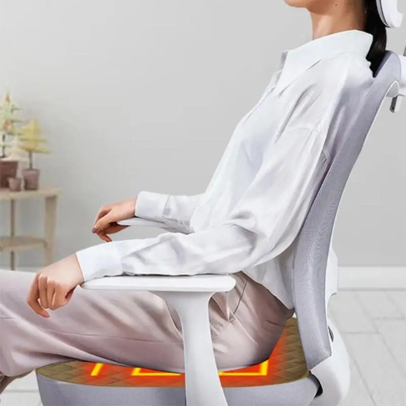 

USB Powered Warming Cushion 3 Selectable Warmth Levels Portable Office Car Use Smooth Fabric Heat Control D2RD