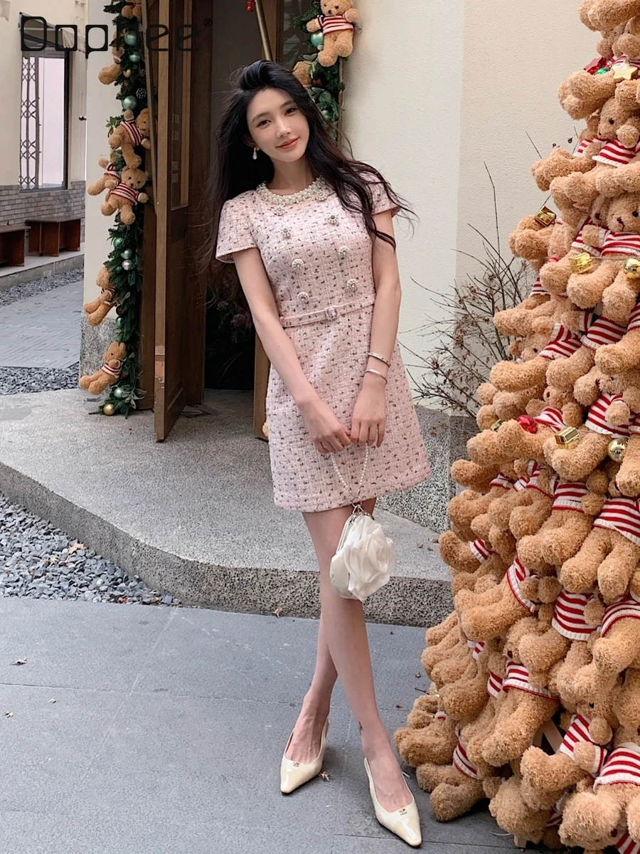 white christmas dresses Camilla Tweed Dress – LUXELIM