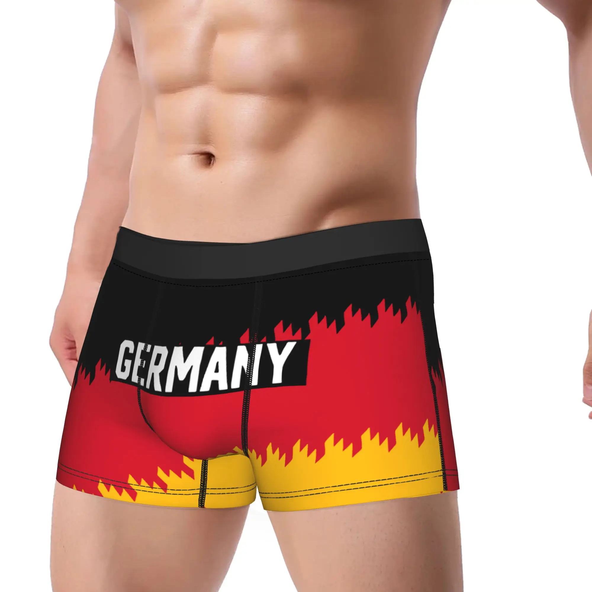 1piece Germany Design Pattern  Underpants Breathbale Panties Male Underwear Print Shorts