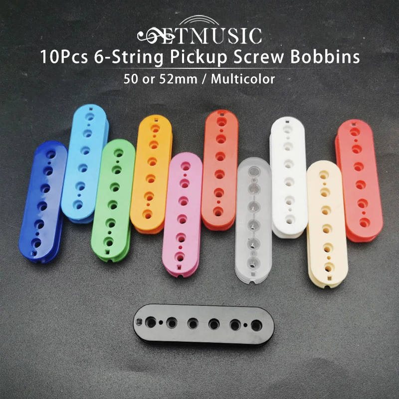 10Pcs 6-String Electric Guitar Pickup Humbucker Screw Bobbin /Pole Spacing 50 or 52mm / Multicolor Available