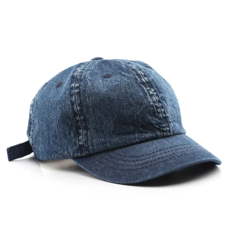 2024 New Short Brim Baseball Cap Jeans Denim Cotton Unisex Style Fashion Caps for Women and Men Trucker Hats