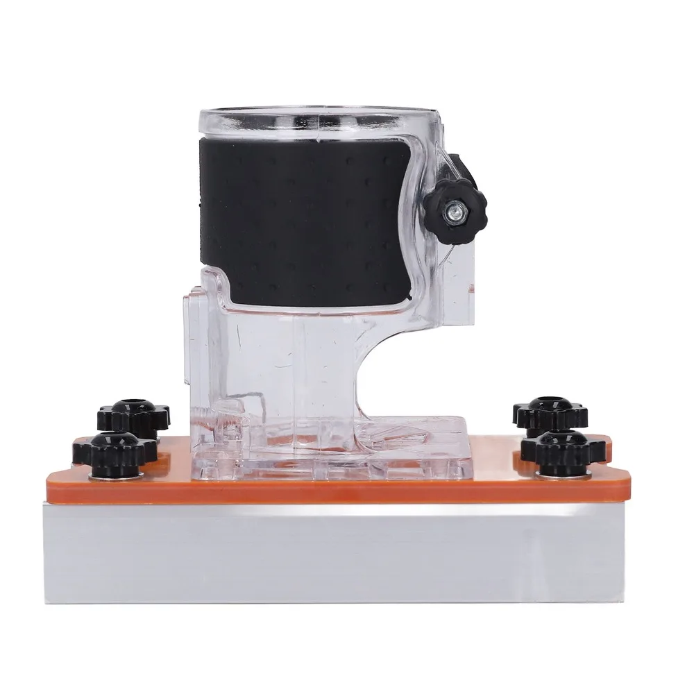 

Transparent Cover Woodworking Router Base Milling Cutter 2 in 1 Design Slotting Bracket Fastener Kit Wood Trimmer Router Base