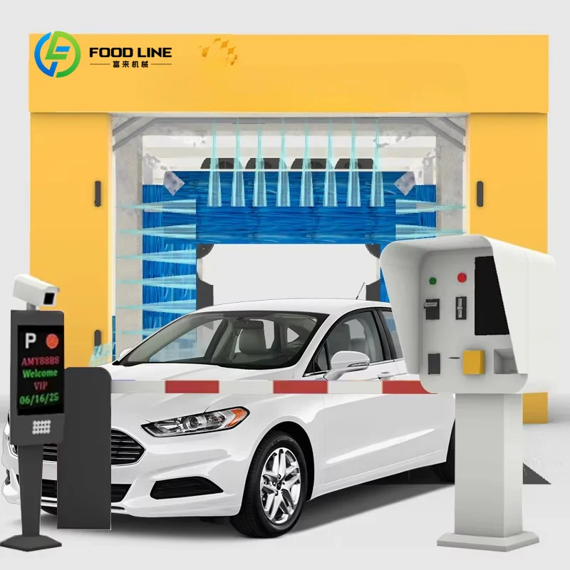 Customized Electric 5 Brushes Roll-over Automatic Drive-through Touchless Car Washing Machine High Pressure Water