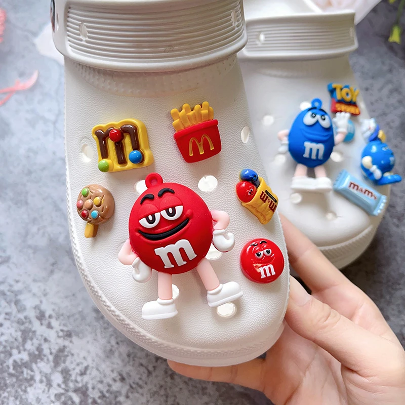 Cartoon Chocolate Hole Shoe Accessories Shoe Charms Garden Cute Candy Bean Detachable Resin Shoe Flower Decorative Buckle