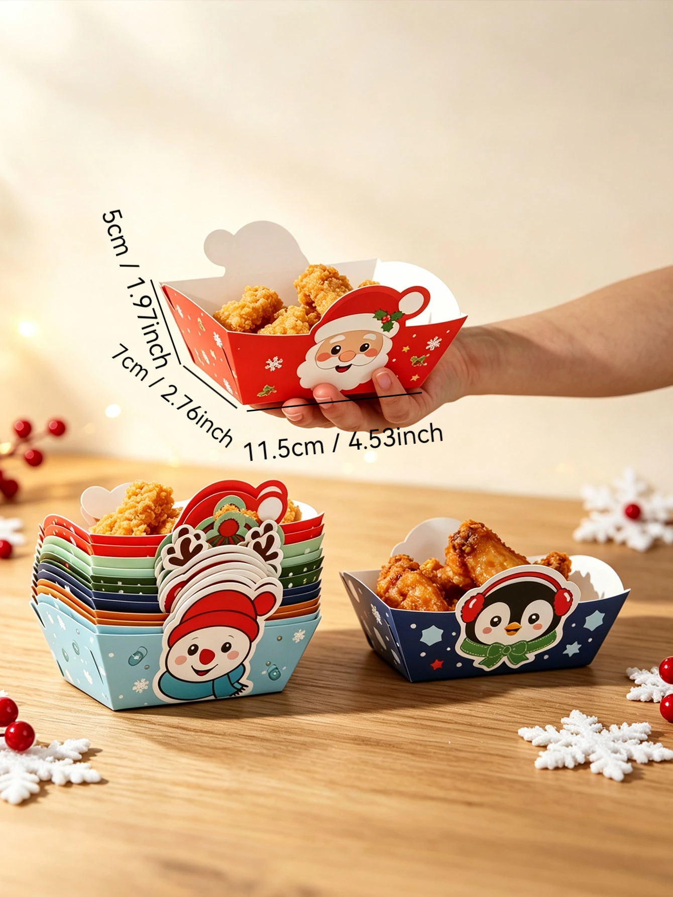 12 stuks/kerst cartoonfiguren  - Xmas Food Snacks recensie en prijs