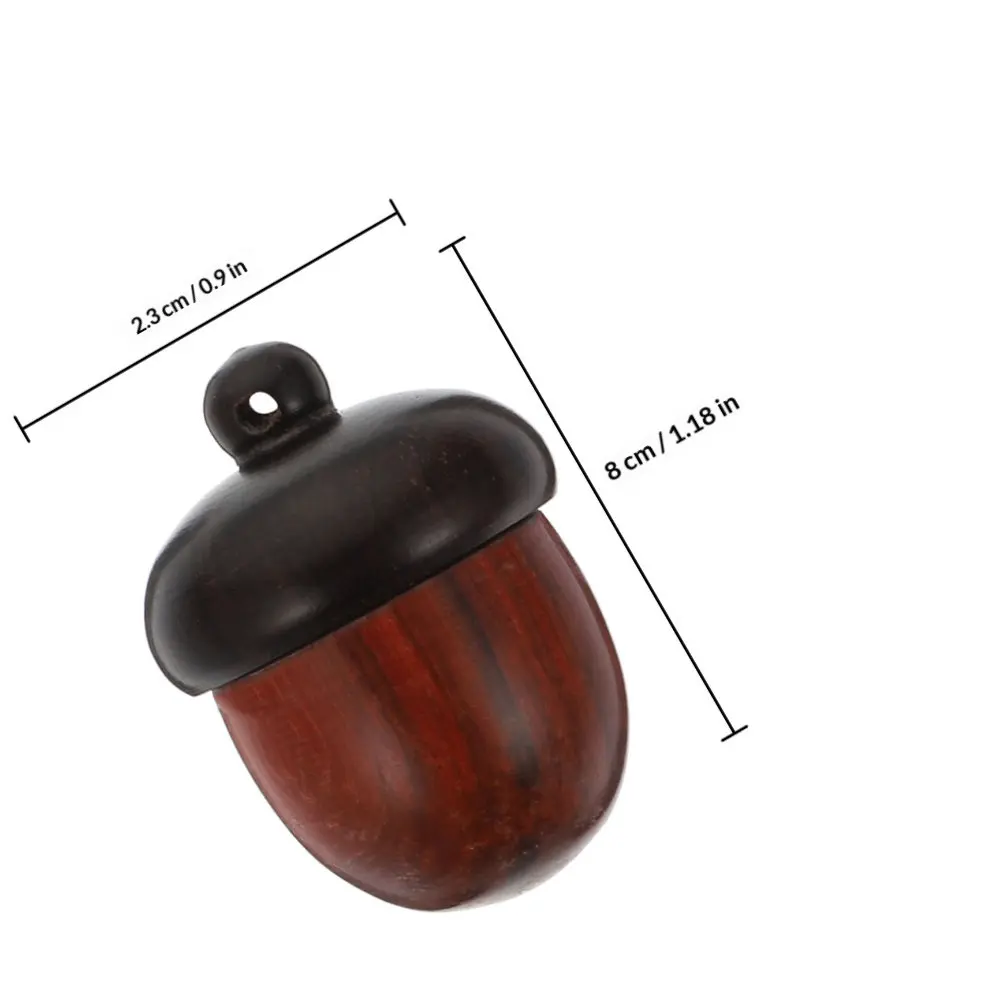 2Pcs Acorn Shape Wooden Pendant Natural Wood Crafted Smooth Safe Sturdy Aromatherapy Diffuser Decorative Acorn Ornament Mini