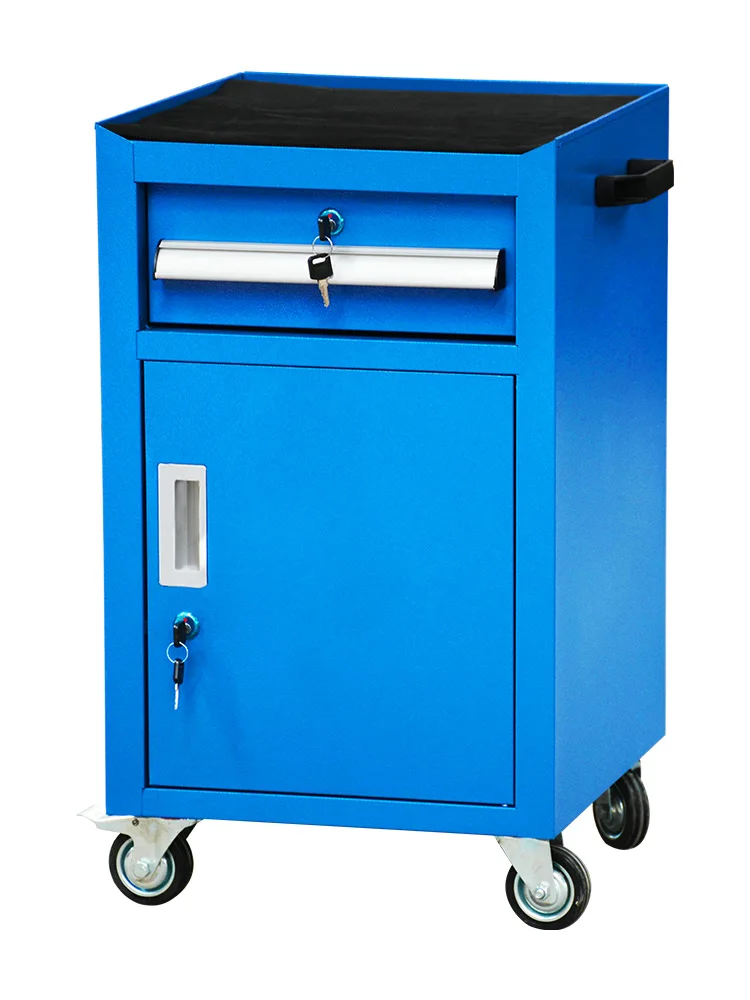 

Single-door drawer-type tool cabinet with lock, low cabinet, under-table storage cabinet, auto repair tool car, movable metal