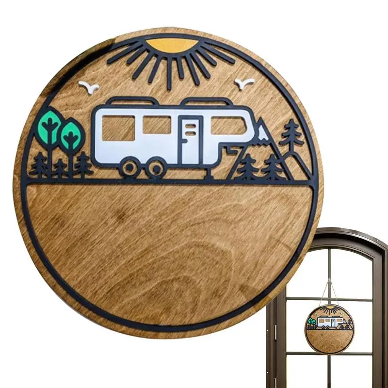 Wooden Signs Cute Camping Plaques Camp Decoration Sign Wooden Decor With 4 Styles For Cars Fences Hotels Walls