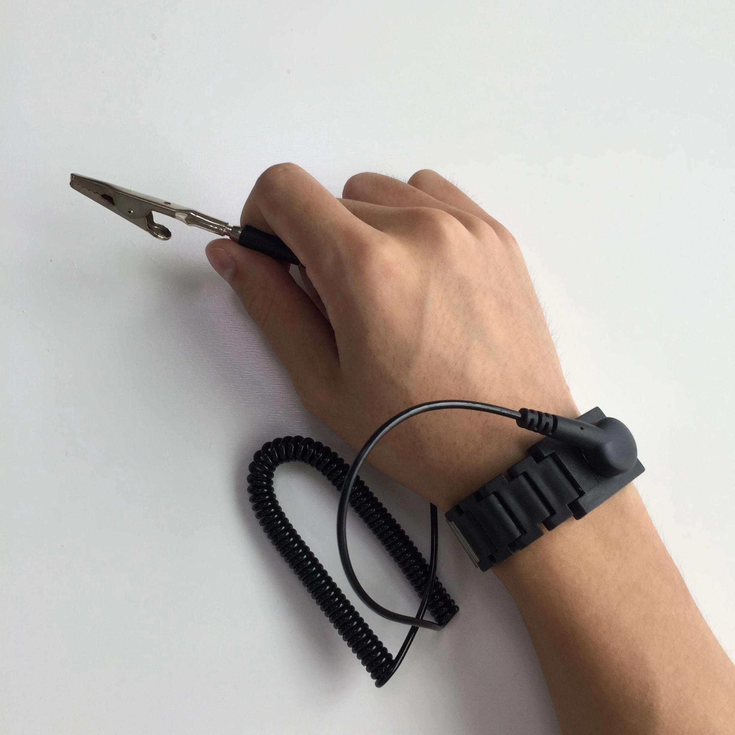 Cinturino da polso antistatico staccabile per lavoratori Eliminazione antistatica Elastico ESD per applicazioni industriali in camere bianche