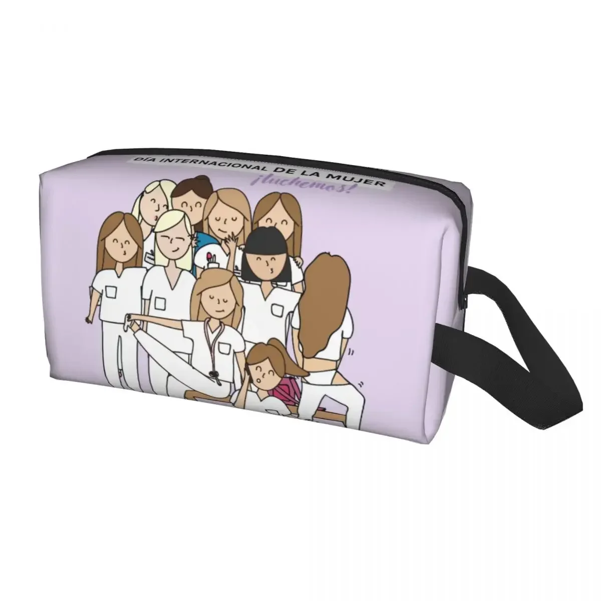 Custom Nurse Toiletry Bag for Women Health Care Nursing Doctors Cosmetic Makeup Organizer Lady Beauty Storage Dopp Kit Case