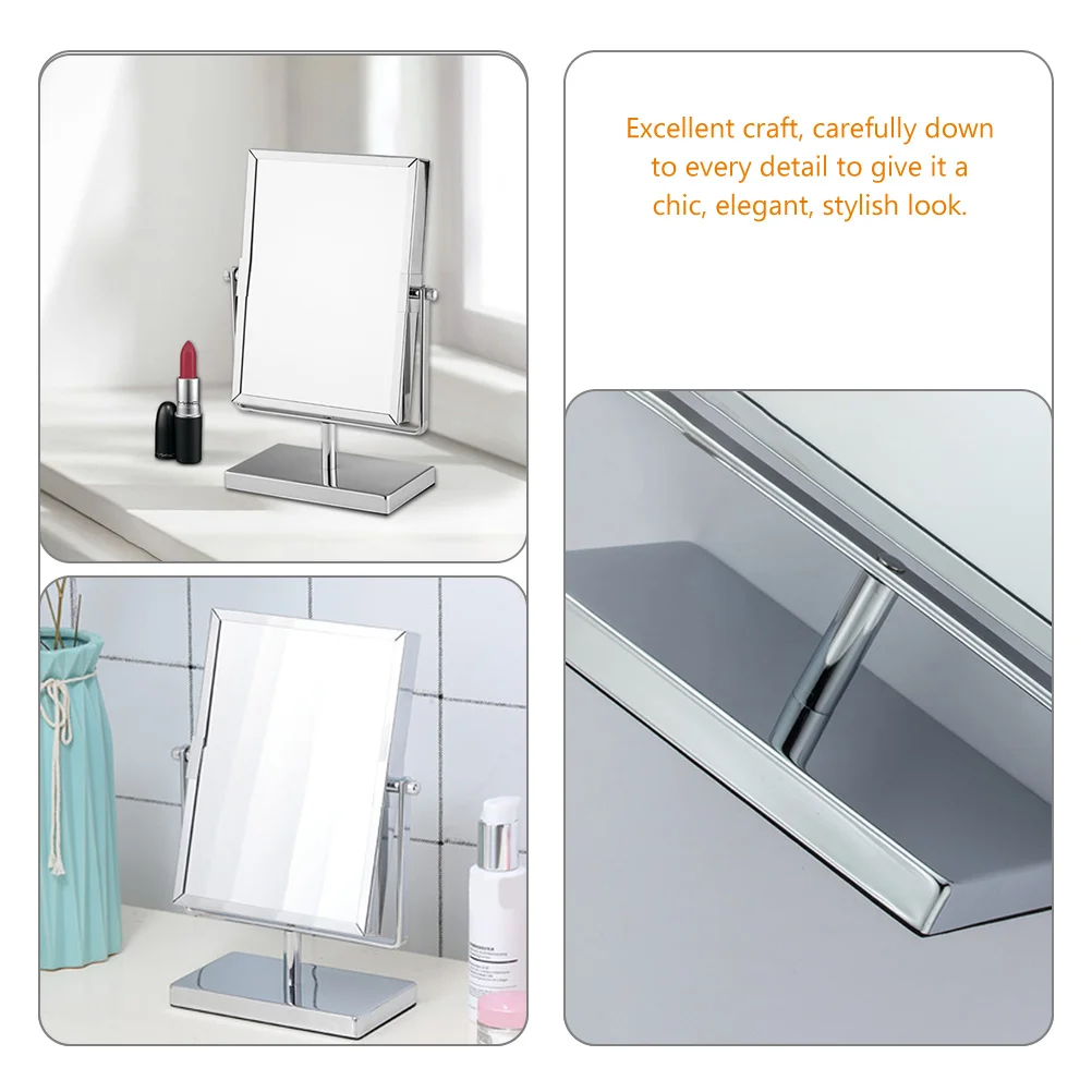 Vanity Table Dresser specchio girevole per scrivania trucco bagno in metallo camera da letto da viaggio