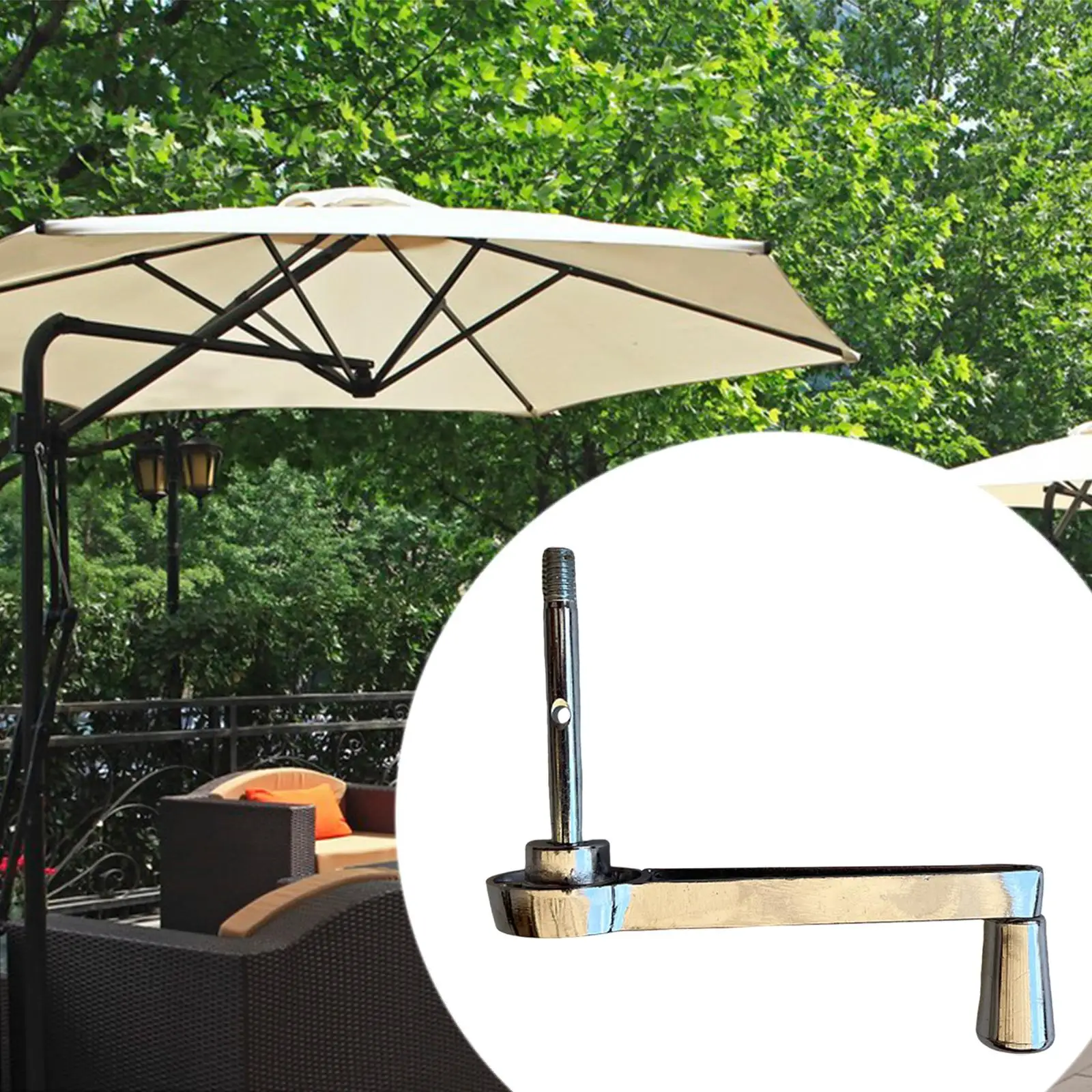 

Parasol Crank Handle Garden Parasol Components Beach Outdoor Easy to Install Sun