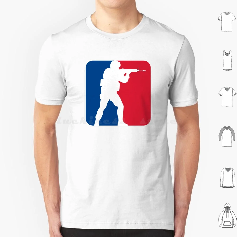 Cs: Go Logo / Counter Strike / Camiseta lisa Tamaño grande 100% algodón Counter Strike Logo Global Offensive Game Geek Fps Online