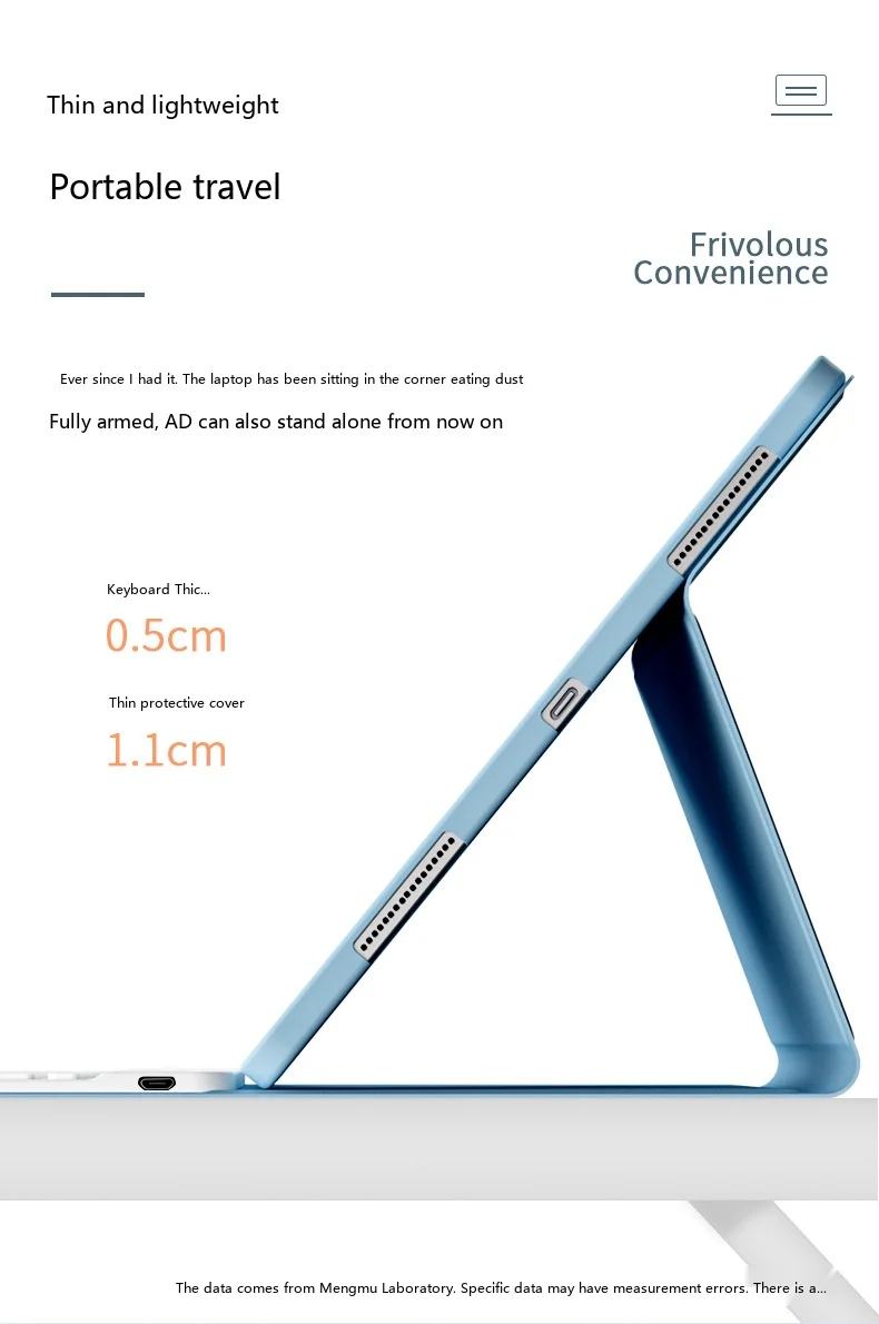 iPad-Tastaturhülle mit Bluetooth-Tastatur und Maus, kabellose Folio-Hülle für 10,9, 11 und 12,9 Zoll – Detail 7