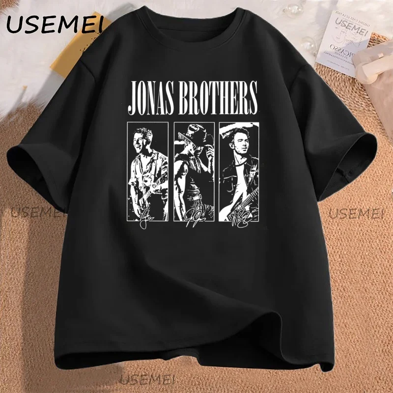 

JONAS20 Greetings Tshirt Men Women Retro 90's T-shirt Printed Cotton Short Sleeve Hip Hop Tees Round Neck Casual Streetwear