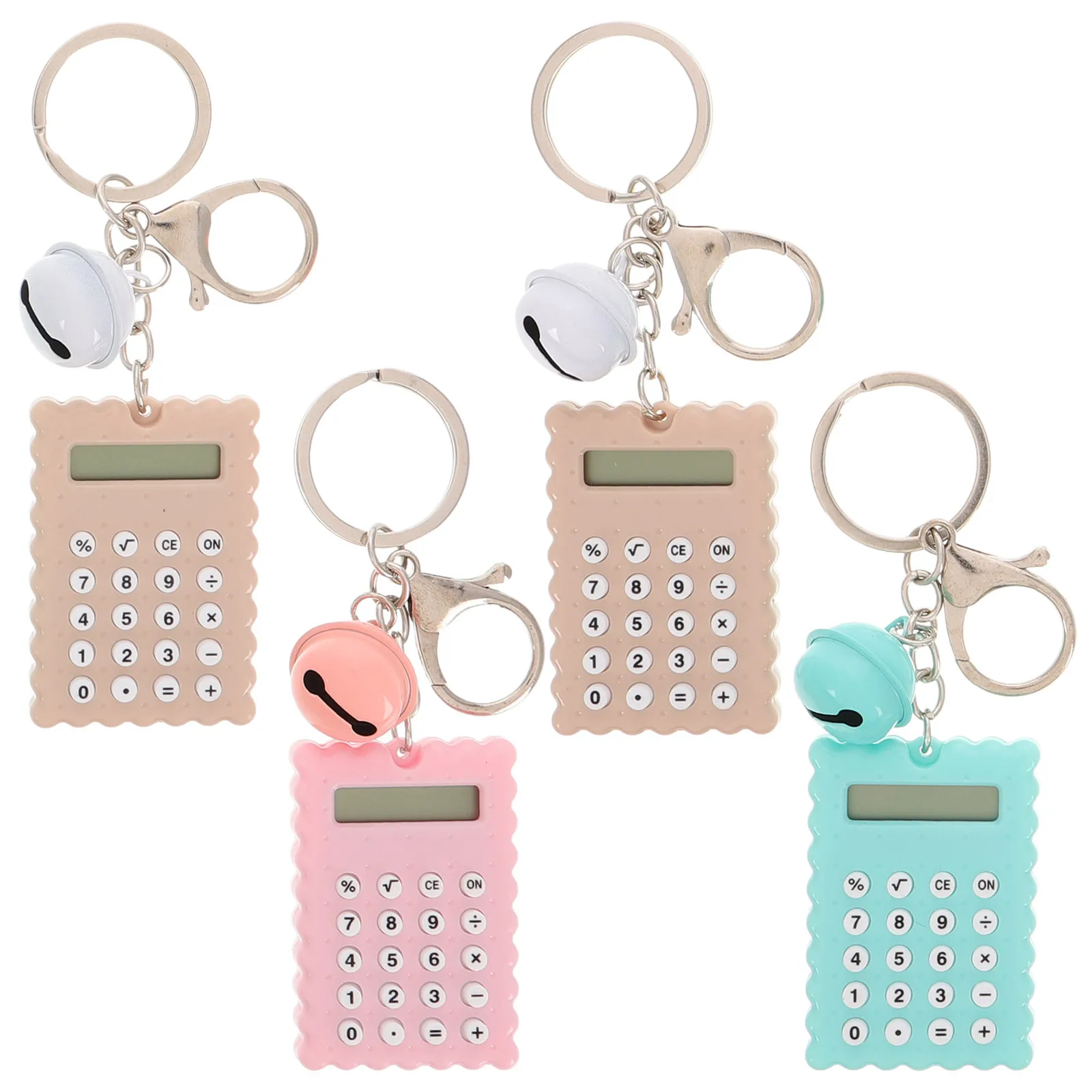 4 قطعة آلة حاسبة صغيرة بلاستيكية صغيرة الحجم خفيفة الوزن آلة حاسبة إلكترونية محمولة لإعادة موضع النسبة المئوية الحسابية الأساسية