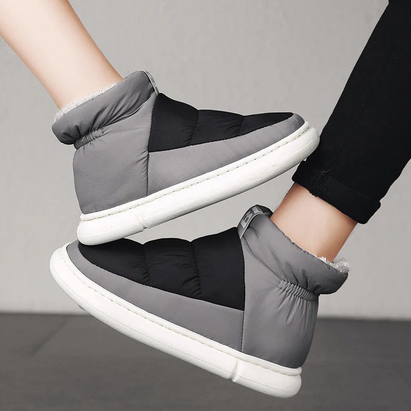 Snow Boots Men Women Winter 2024 New Lovers Plush Thick Comfortable Cotton Shoes Waterproof Anti Slip Outdoor Couple Shoes Flats image 6